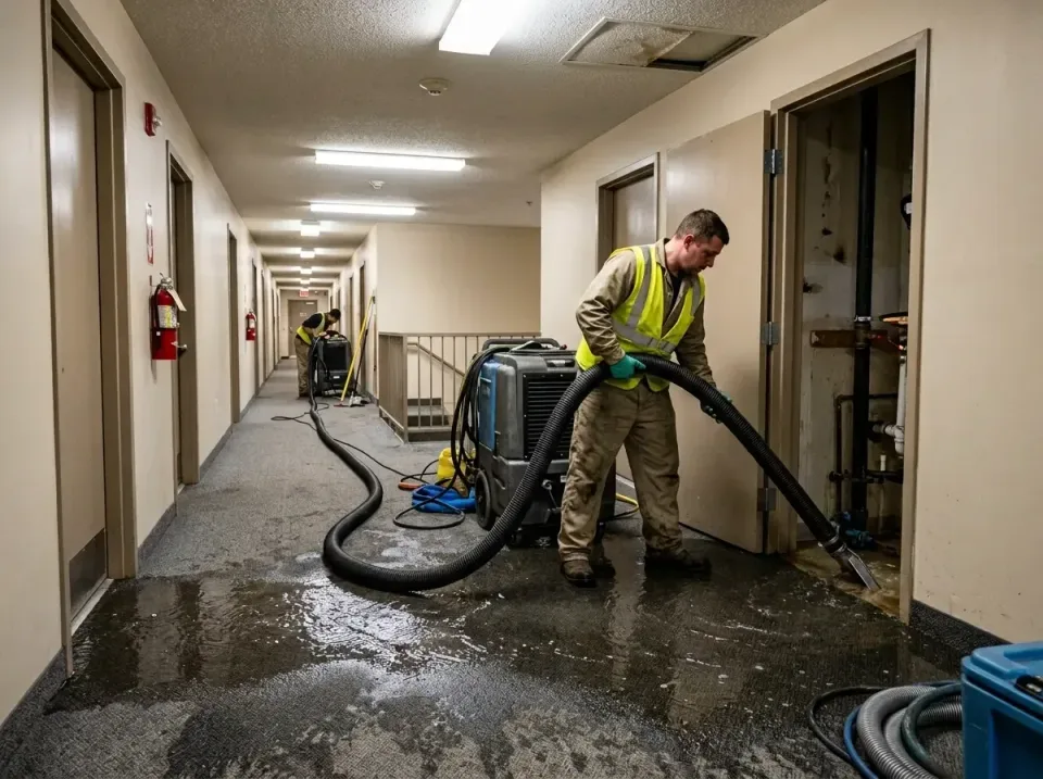 multi-unit-apartment-hallway-f-005 — frequently asked questions, Emergency Burst Pipe Water Extraction & Removal in Camp Ver…